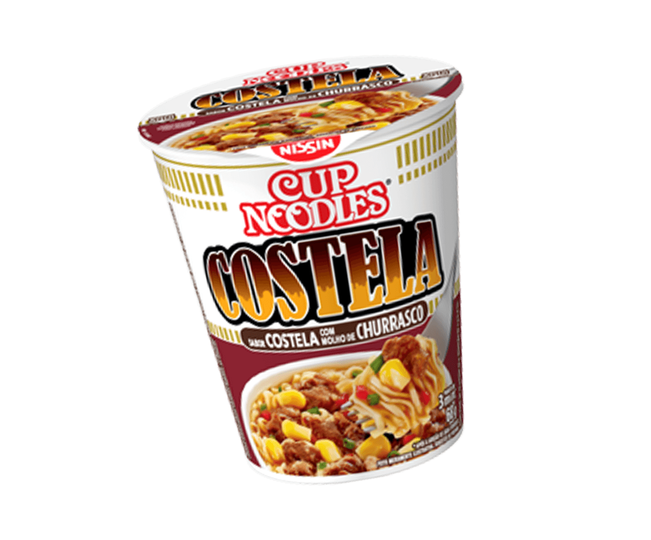 Embalagem Cup Noodles Costela com molho de churrasco